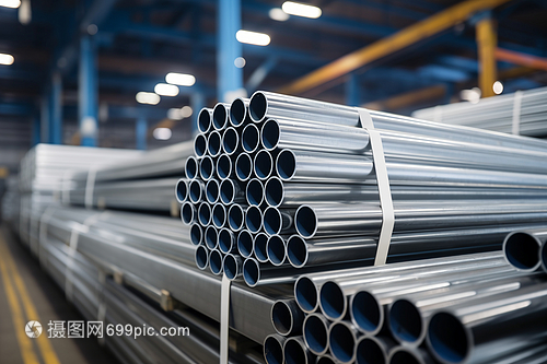 倉庫中的鋼管堆放與管理